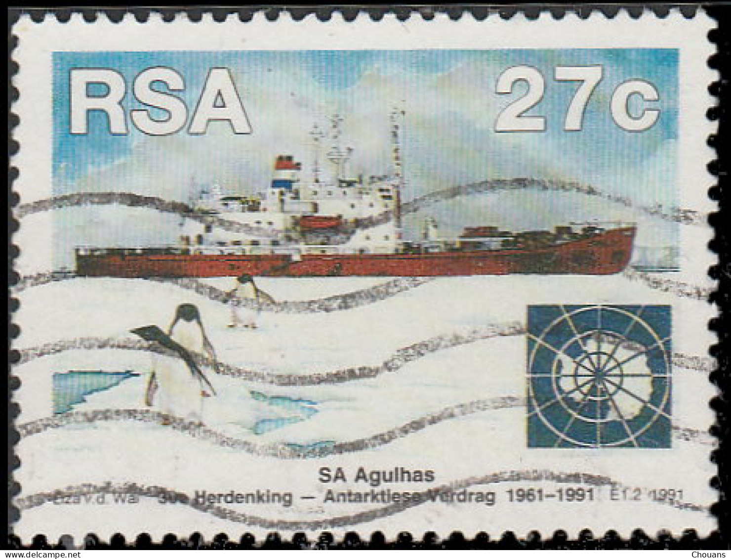 Afrique Du Sud 1991. ~ YT 746 - 30 Ans Traité Antarctique - Usados