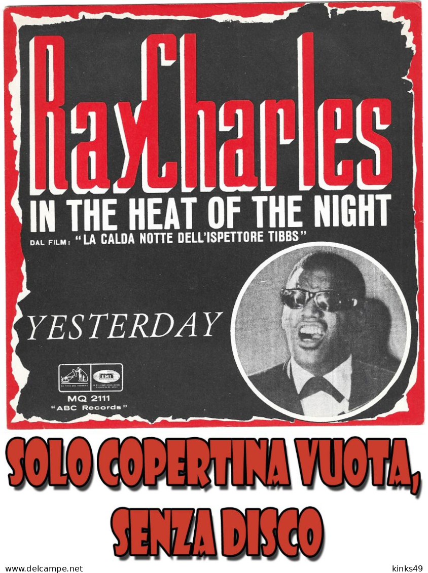 RAY CHARLES : Copertina Vuota < In The Heat Of The Night / Yesterday > MINT - Soul - R&B