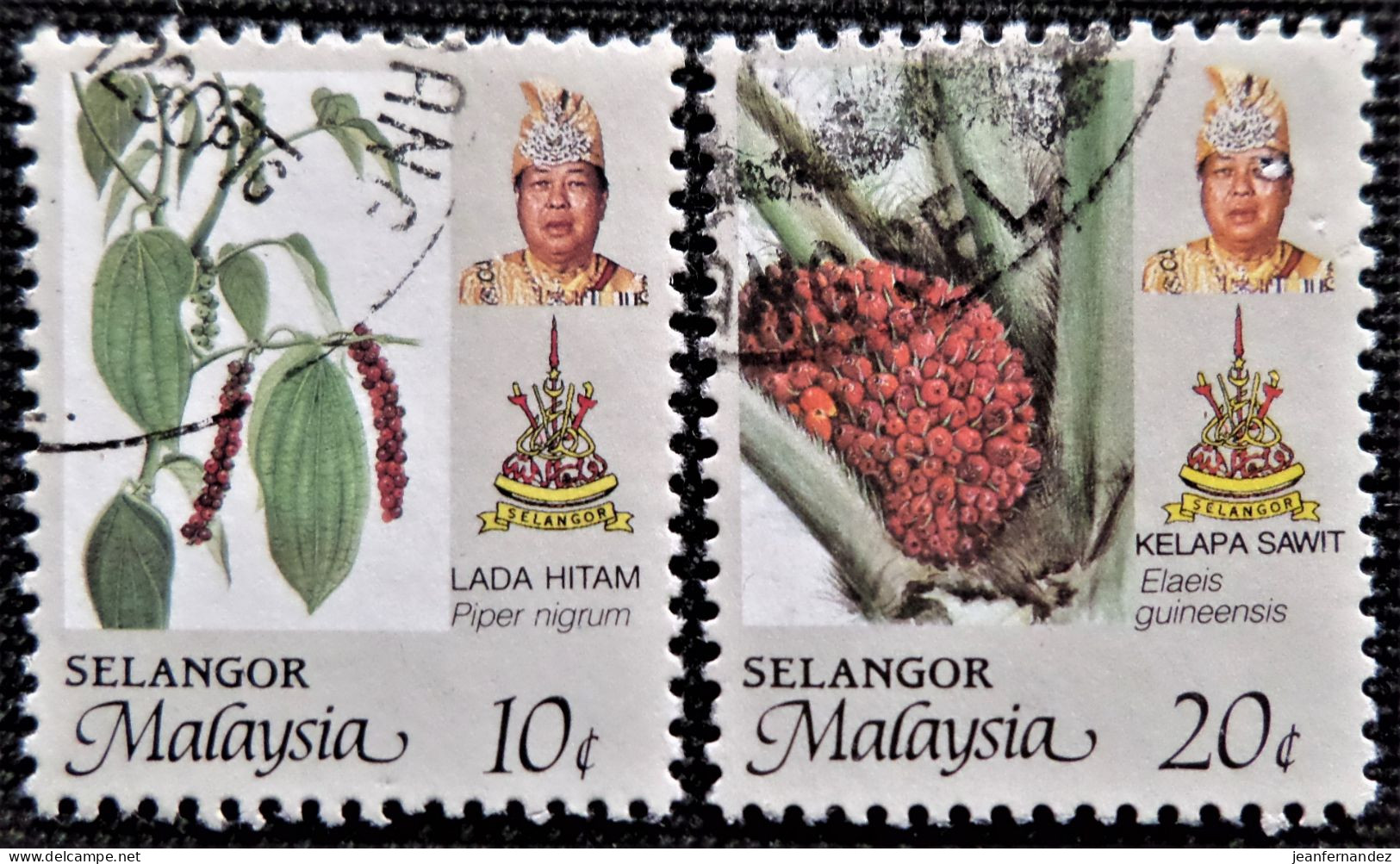 Malaysia Selangor 1986 Agriculture  Stampworld N° 129 Et 131 - Selangor