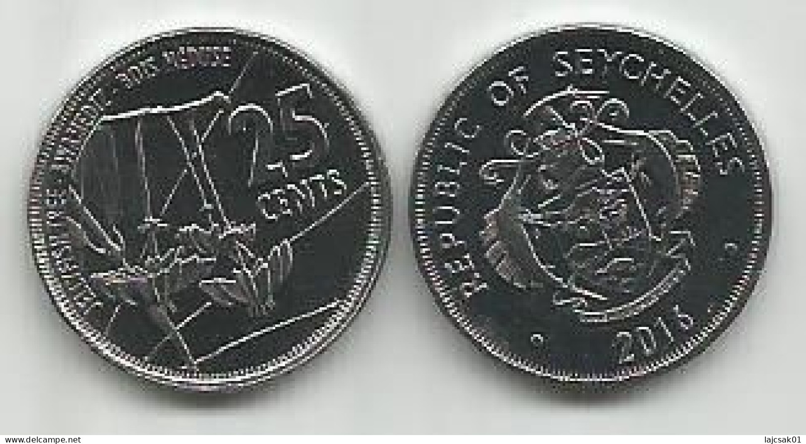 Seychelles 25 Cents 2016. High Grade - Seychelles