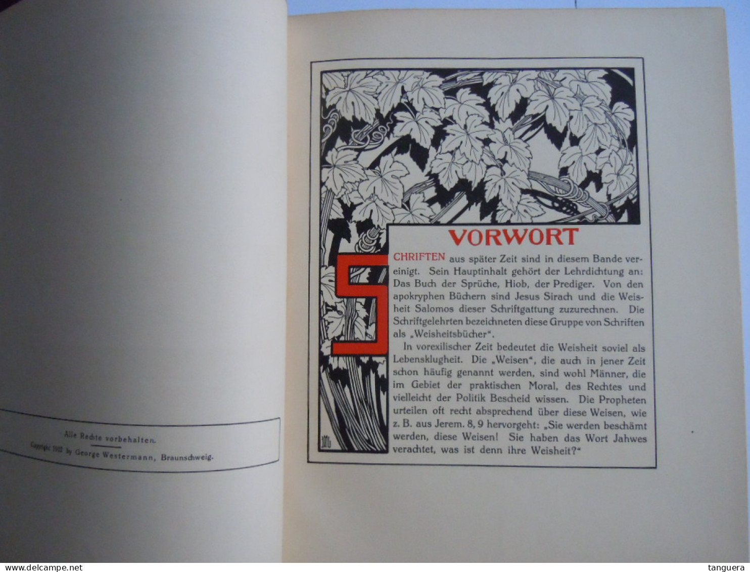 Die Bücher der Bibel. Die Lehrdichtung - Band 7-Zeichnungen von E. M. Lilien Art Nouveau