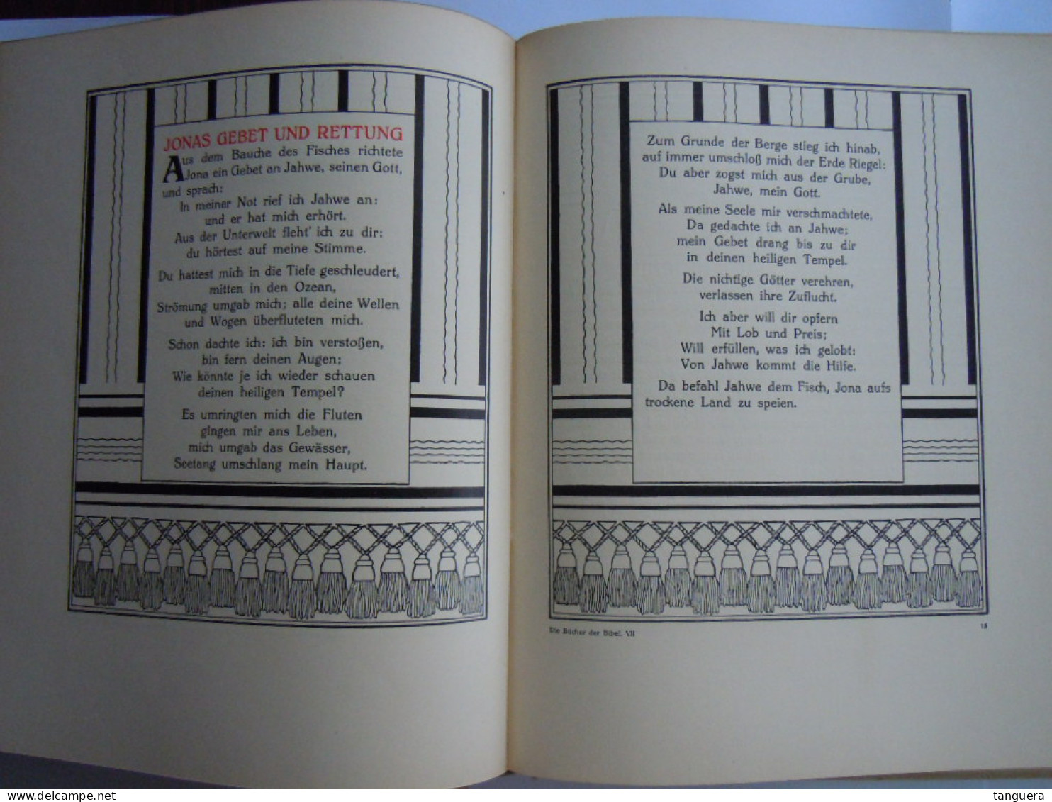 Die Bücher der Bibel. Die Lehrdichtung - Band 7-Zeichnungen von E. M. Lilien Art Nouveau