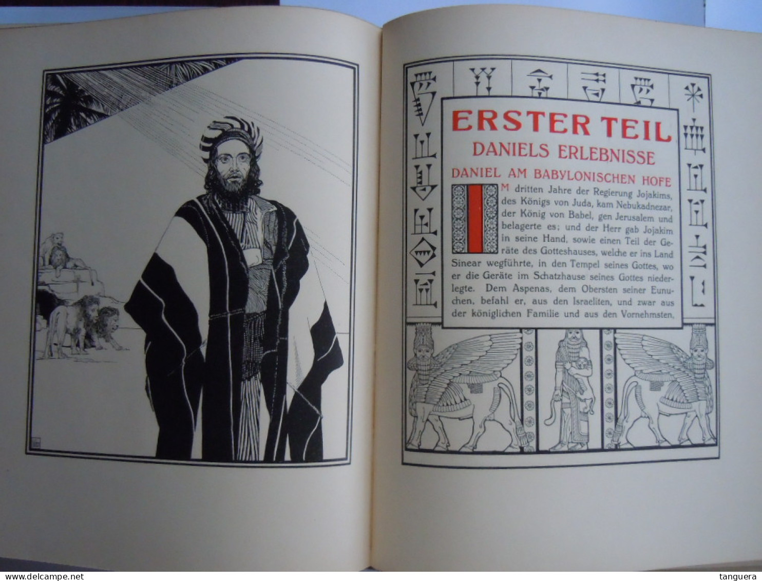 Die Bücher der Bibel. Die Lehrdichtung - Band 7-Zeichnungen von E. M. Lilien Art Nouveau