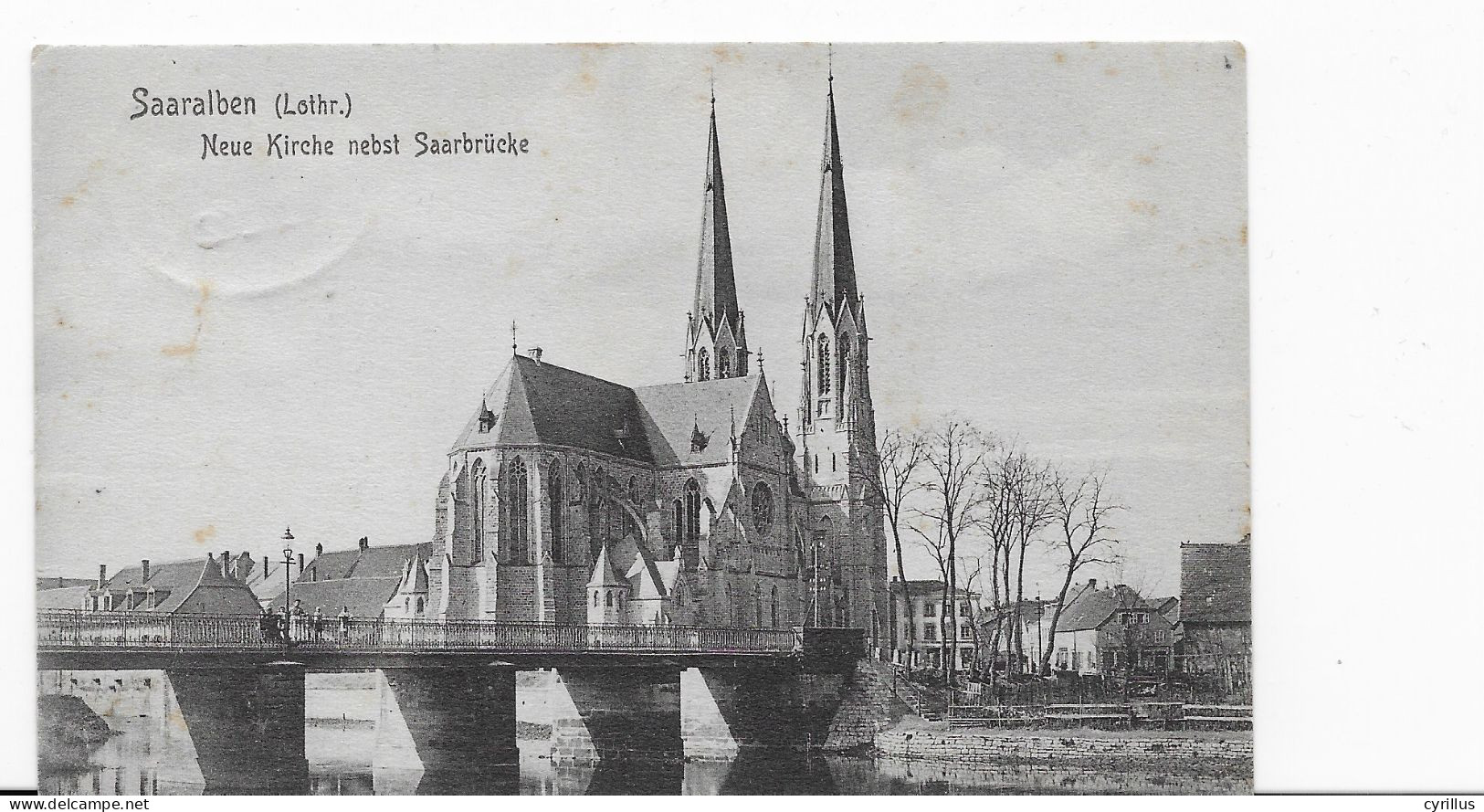 57 - SAARALBEN - NEUE KIRCHE - Cachet Zug 1212 Bahnpost - Sarralbe