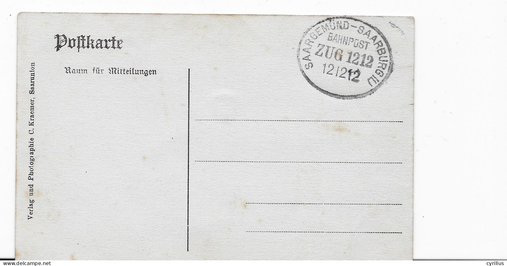 57 - SAARALBEN - NEUE KIRCHE - Cachet Zug 1212 Bahnpost - Sarralbe