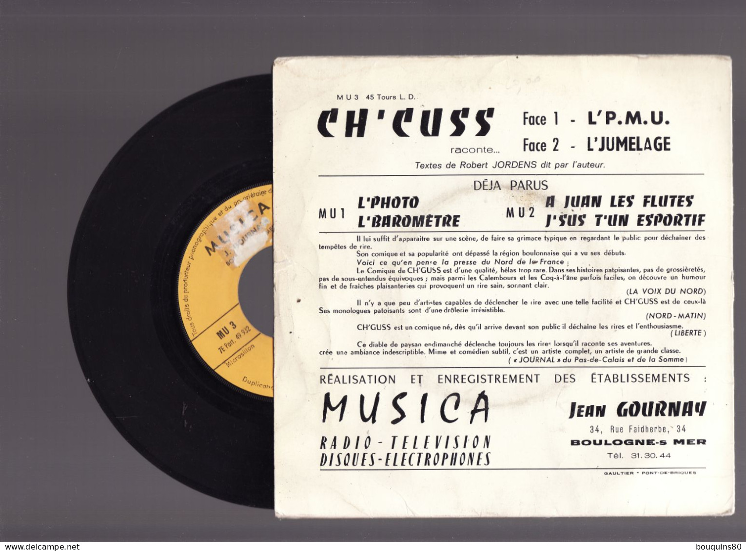 CH'GUSS Raconte L'P.M.U. L'JUMELAGE - Comiques, Cabaret