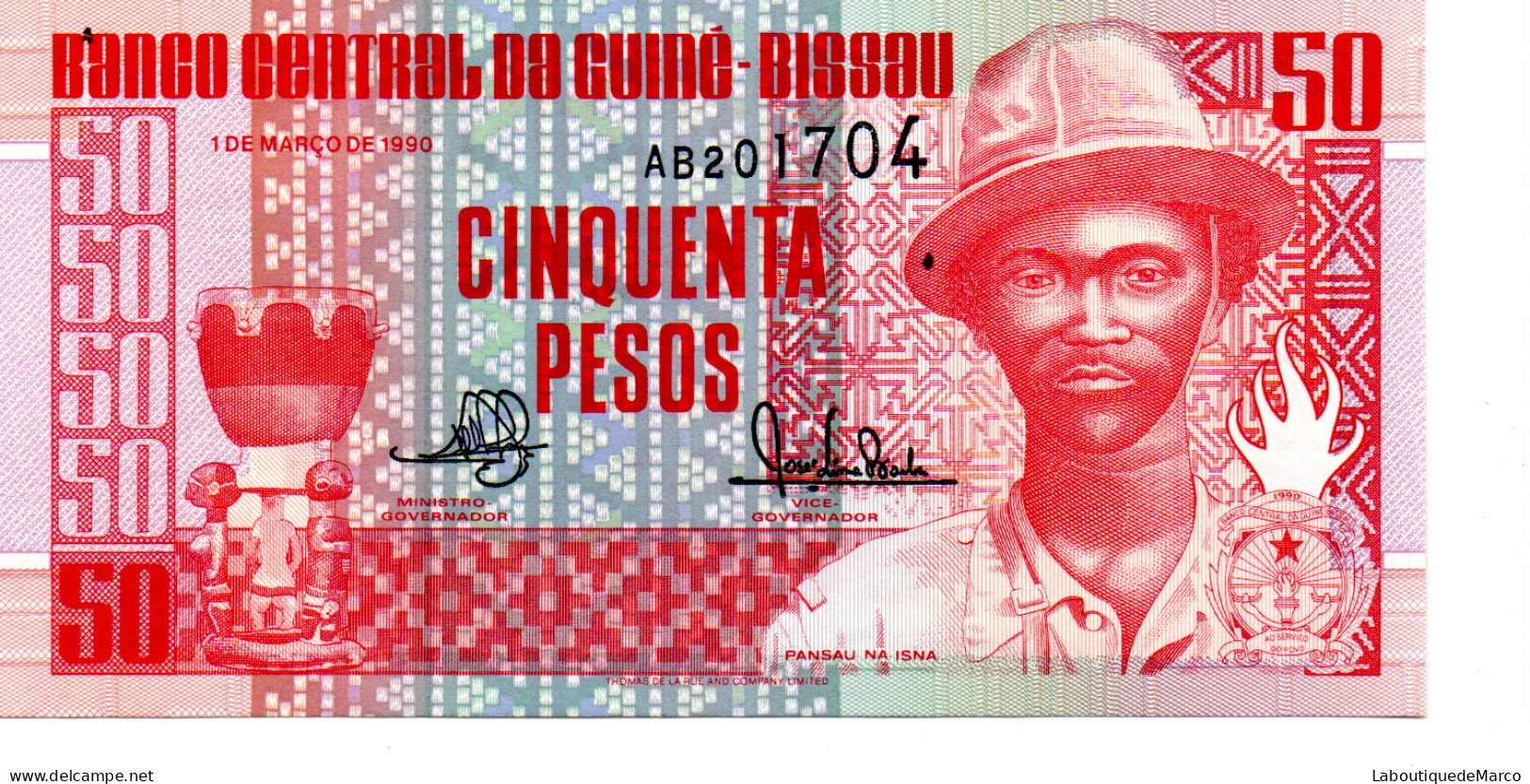 Guinée Bissau - Pk N° 10 - 50 Pesos - Guinea-Bissau