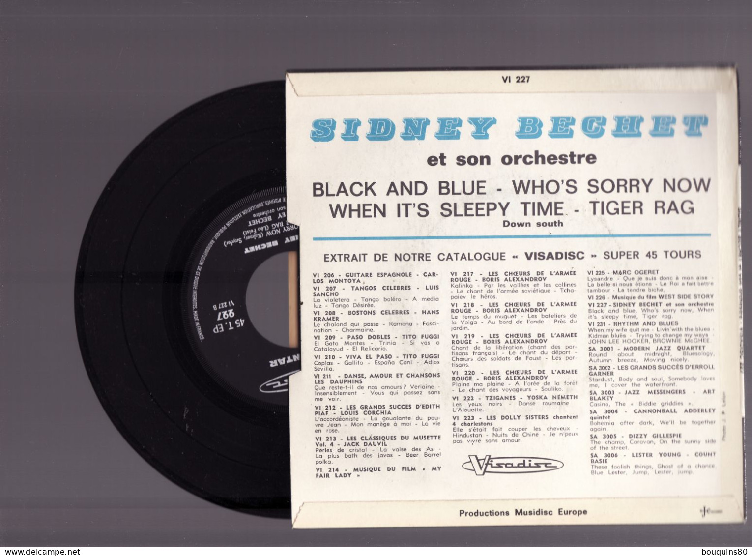 SIDNEY BECHET Et Son Orchestre BLACK AND BLUE - Jazz