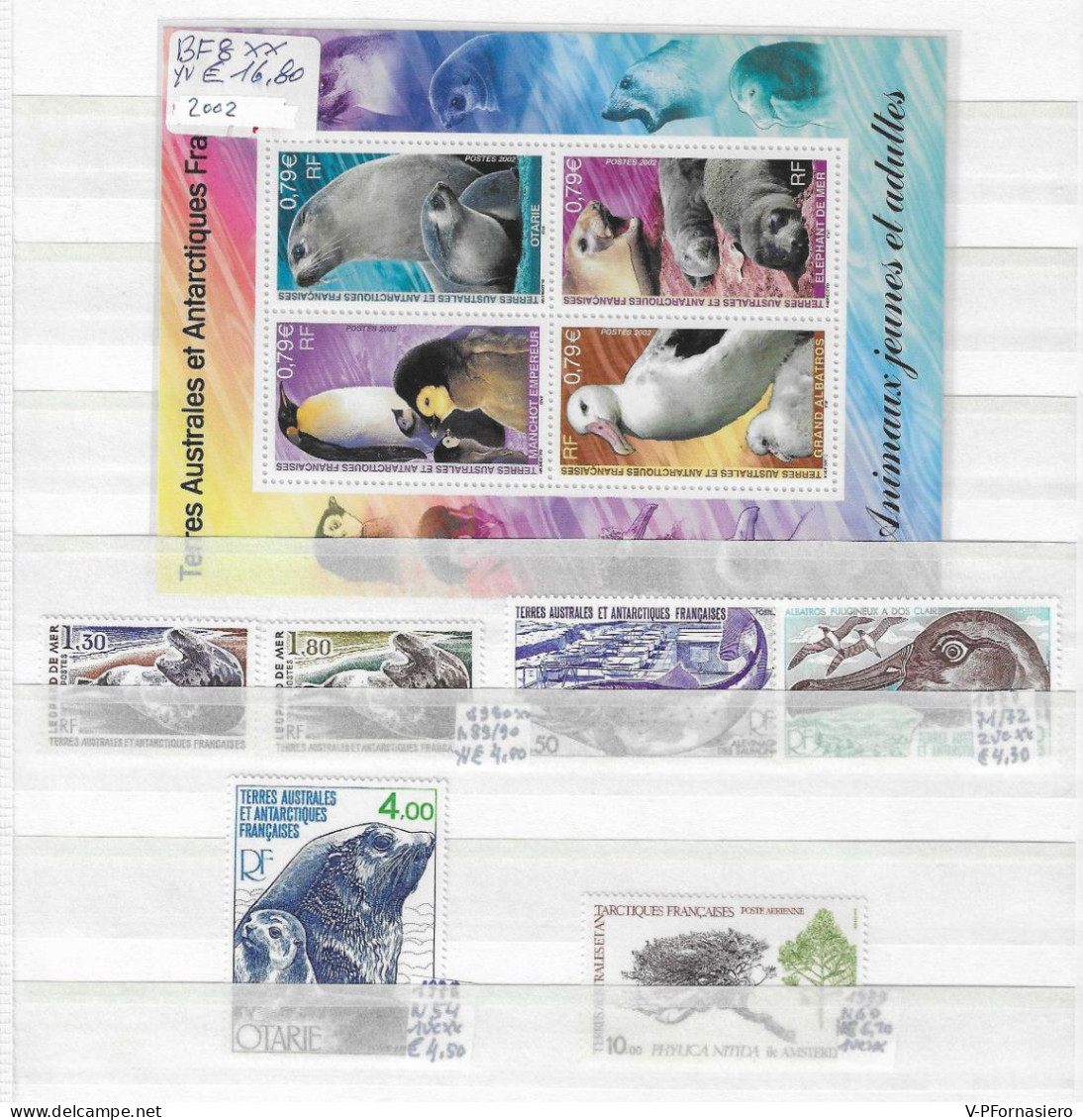 ANTARTICO FRANCESE ** 1966/2002, 13 Serie Complete + 1 BLOCCO FOGLIETTO - Collections, Lots & Series