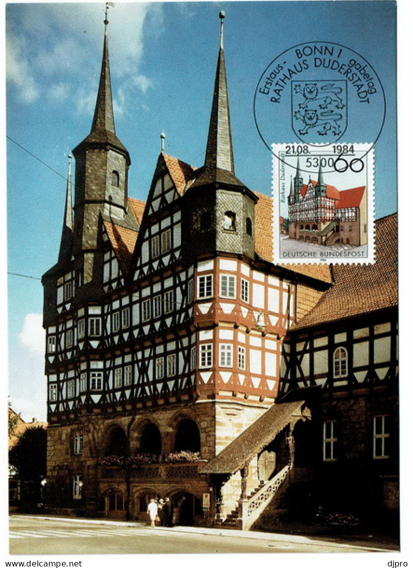 Duderstadt Rathaus   750 Jahre    FDC 1984 - Duderstadt