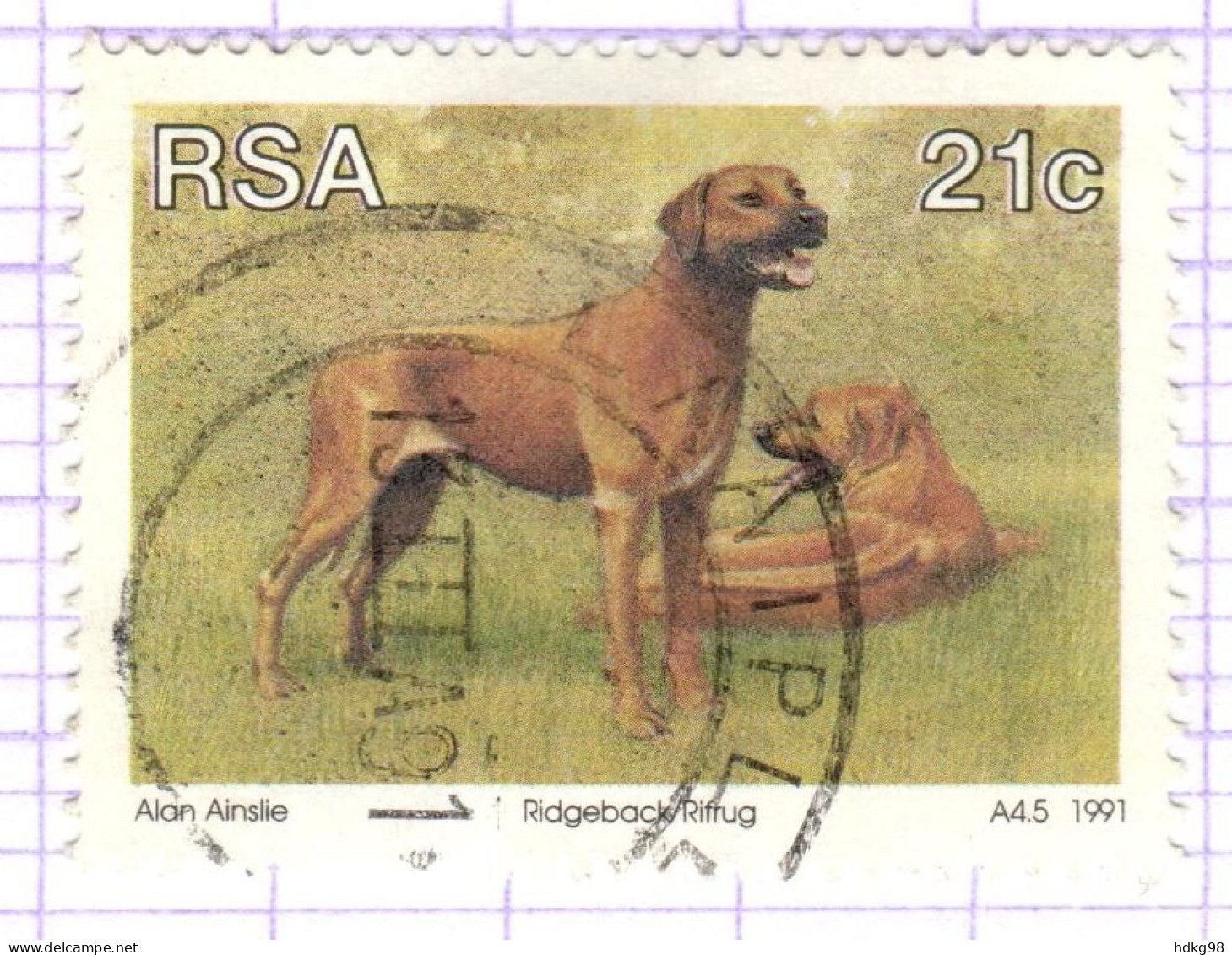 RSA+ Südafrika 1991 Mi 816 Hunde - Gebruikt