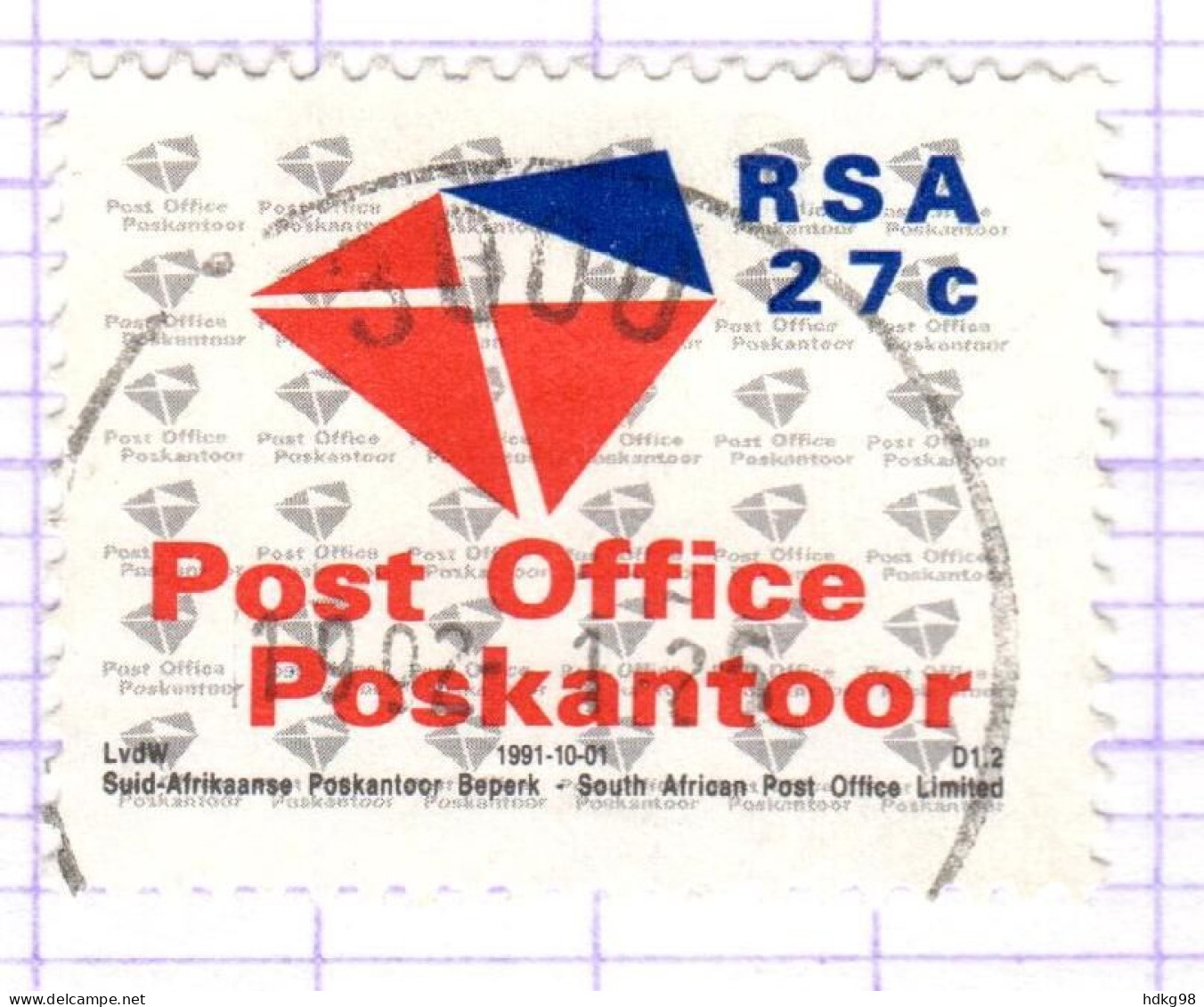 RSA+ Südafrika 1991 Mi 823 Post - Usados