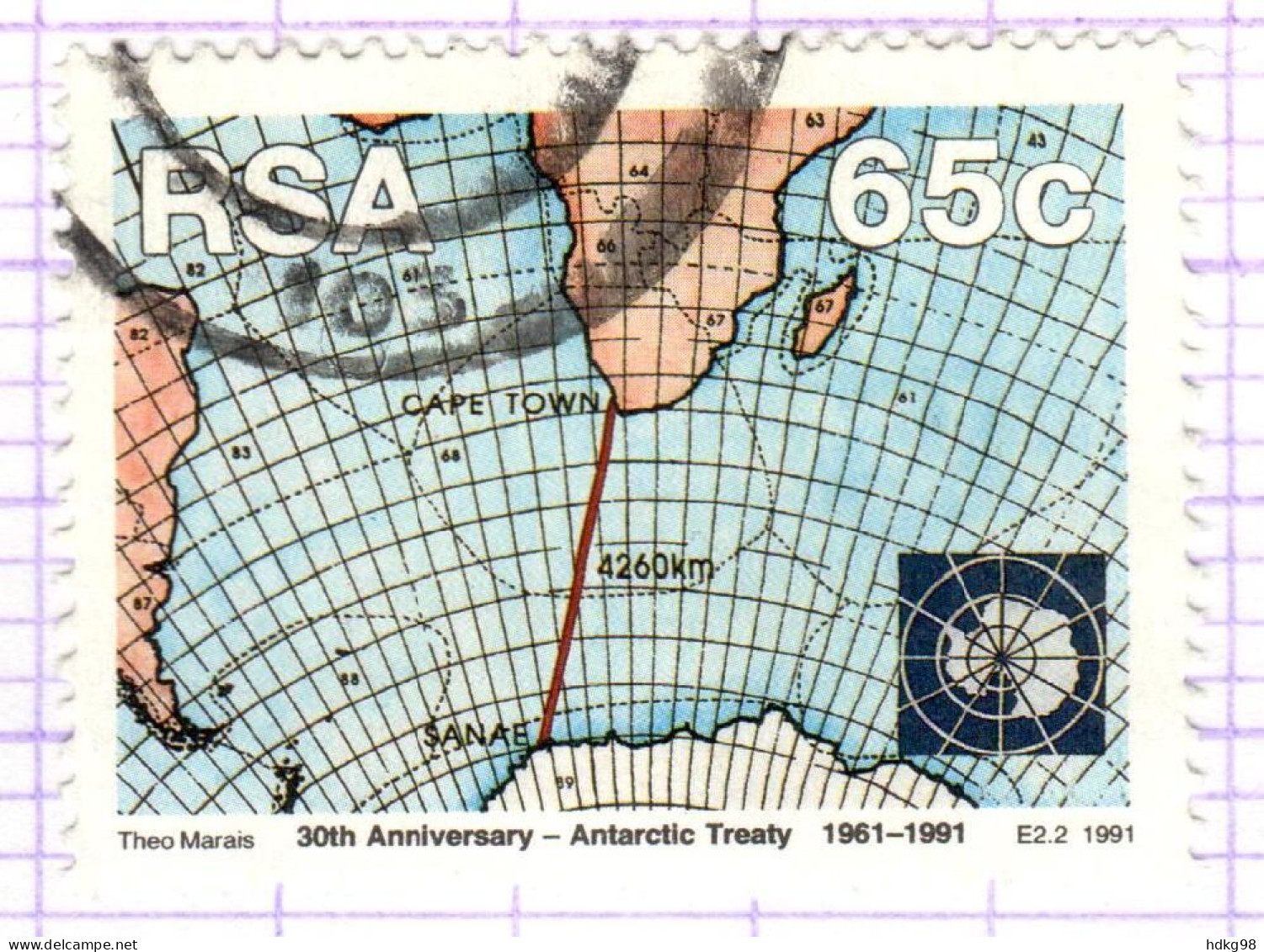RSA+ Südafrika 1991 Mi 830 Antarktis - Gebruikt