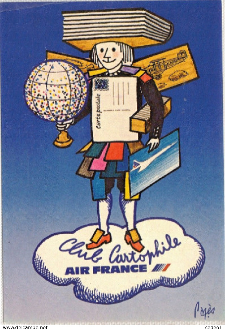 CLUB CARTOPHILE  AIR FRANCE    PAGES - Pages