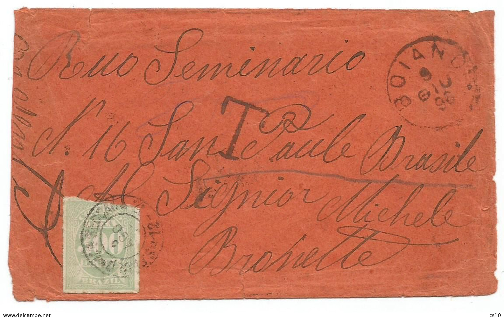 Brasil Brazil Nice Postal History Lot In 17 CVs Incl. Taxed P.Due 1896 + Aerograms To Europe With Good Frankings - Colecciones & Series