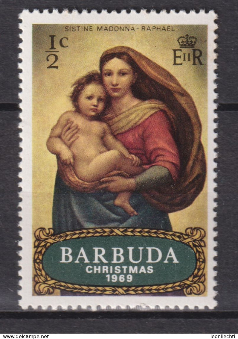 1971 Barbuda ** Mi:BX 100, Sn:BX 100, Yt:BX 99, The Ansidei Madonna By Raphael Sanzio - 1960-1981 Autonomia Interna