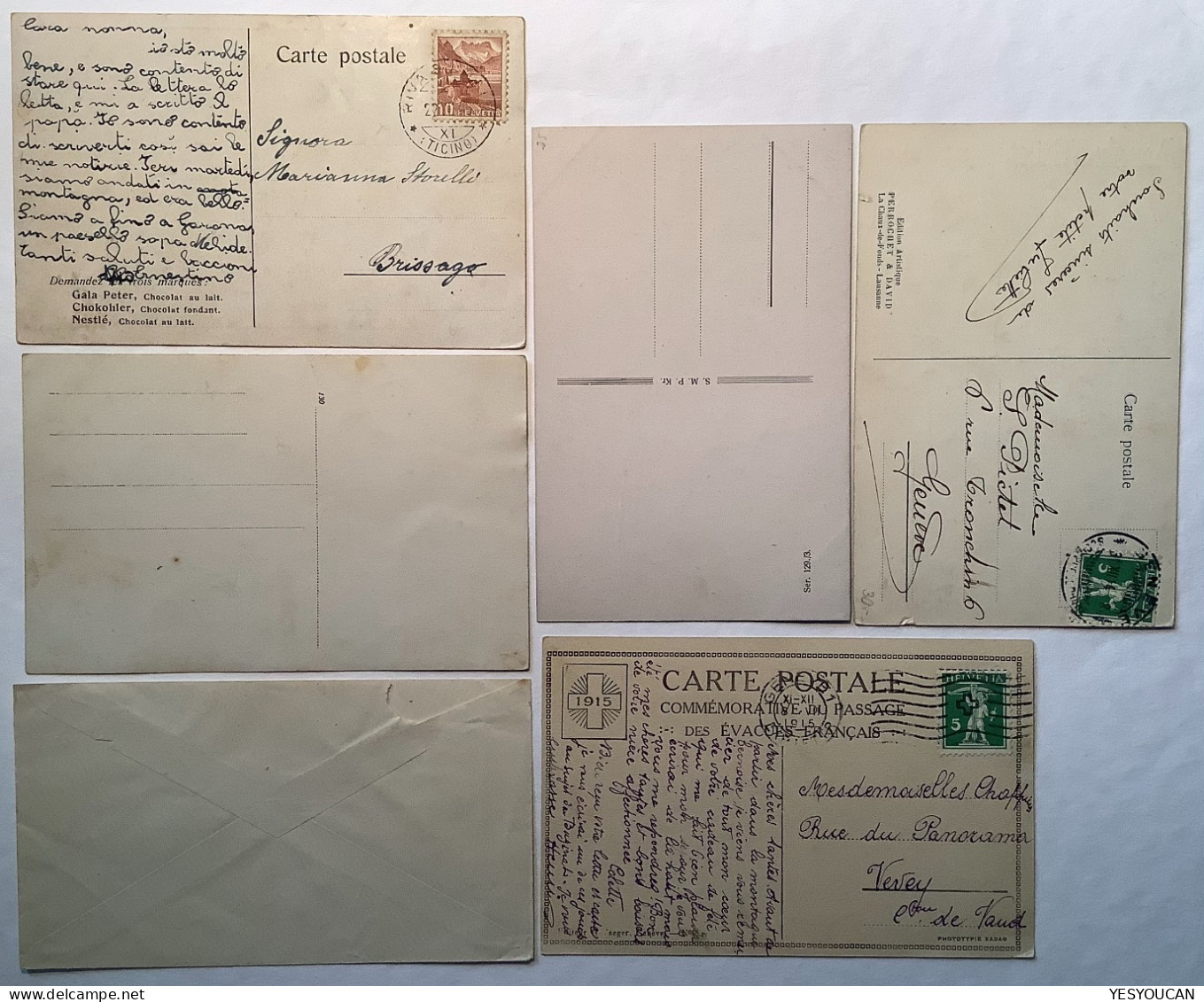 SCHWEIZ: 5xKünstlerkarte+Ak 1914-1918 KRIEG&FRIEDEN (Peace Paix WW1 War Guerre Cpa - Autres & Non Classés