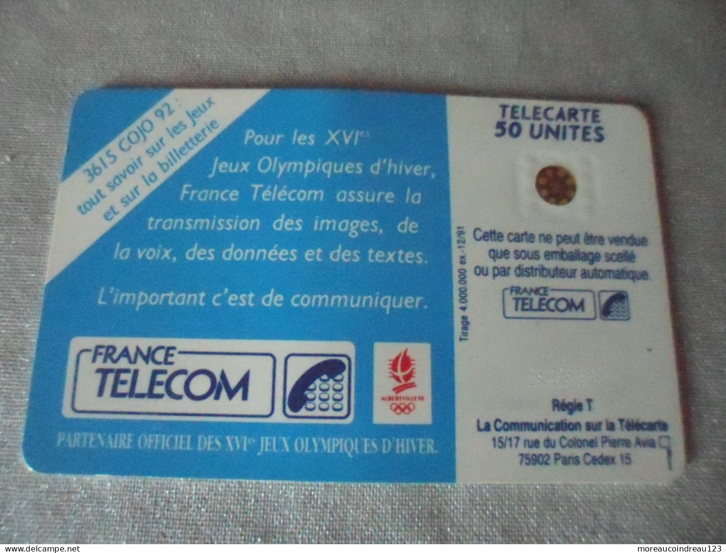 3 X Télécartes Jeux Olympiques D Hiver - Jeux Olympiques