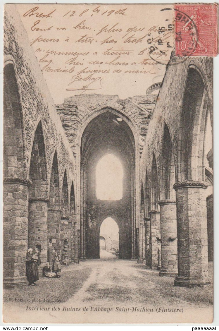 PLOUGONVELIN  INTERIEUR DES RUINES DE L ABBAYE SAINT MATHIEU - Plougonvelin