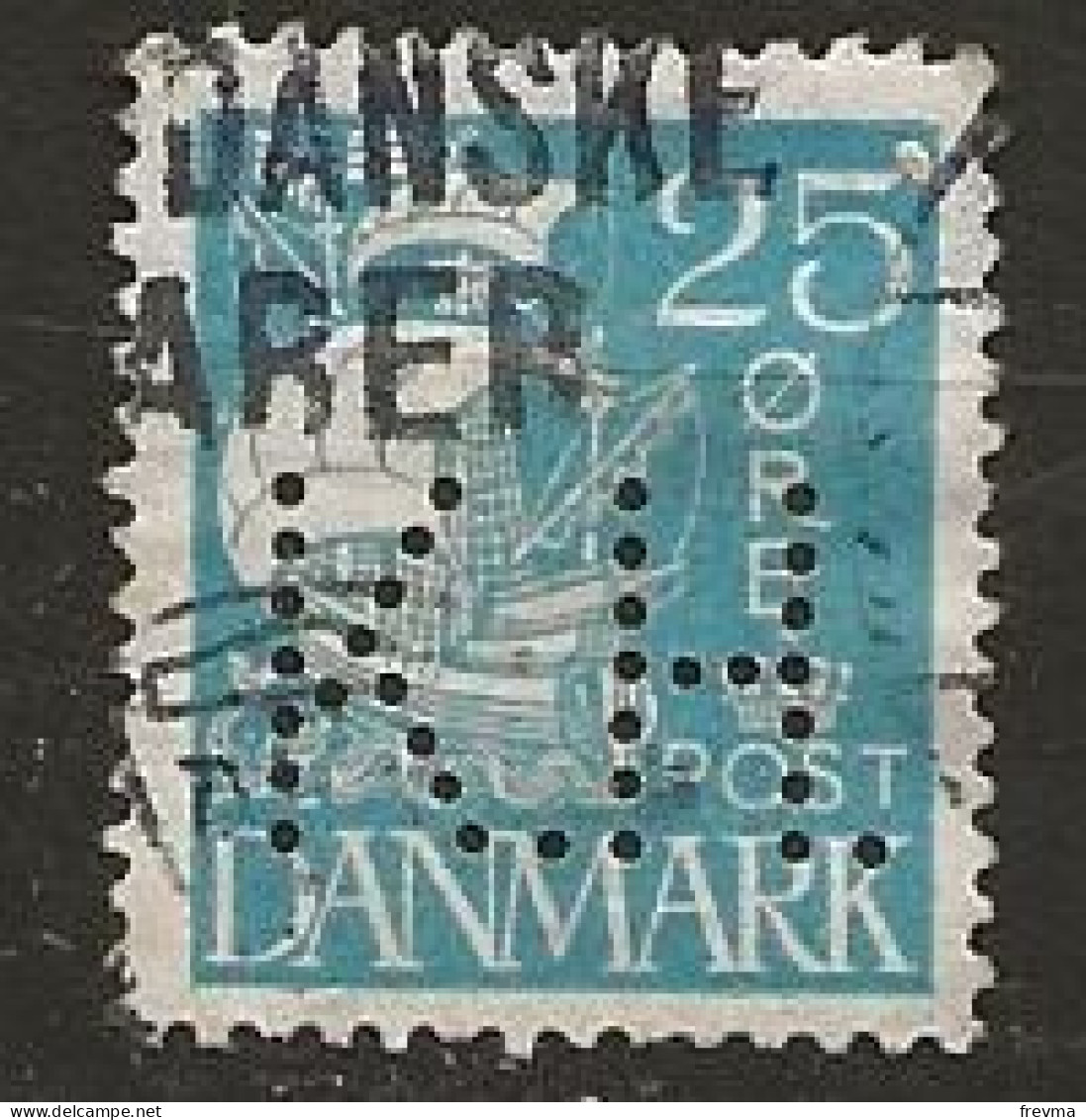 Timbre Danemark Perforé KH - Used Stamps