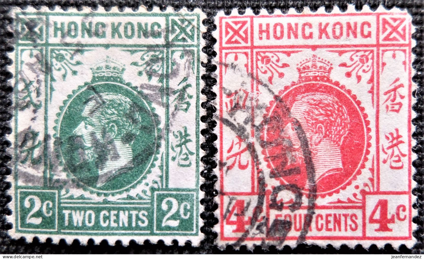 Grande-Bretagne (ex-colonies & Protectorats) > Hong Kong 1912 King George V Of The United Kingdom Stampworld N° 98 Et 99 - Oblitérés