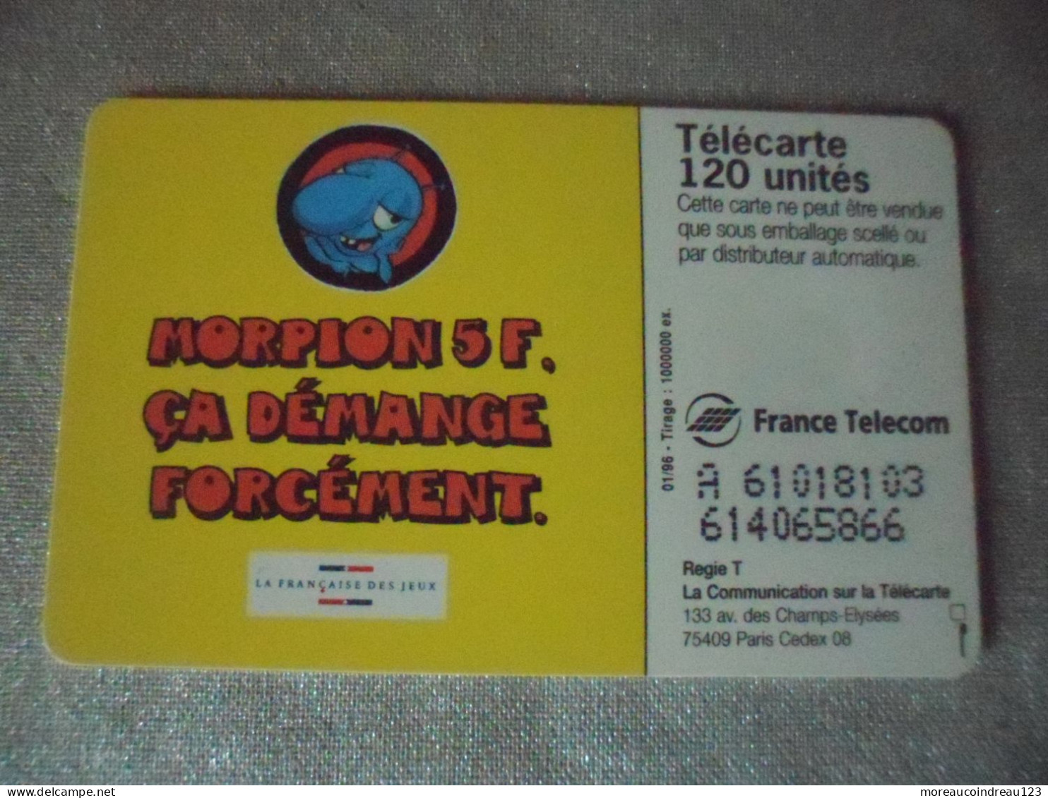 Télécarte Morpion - Jeux