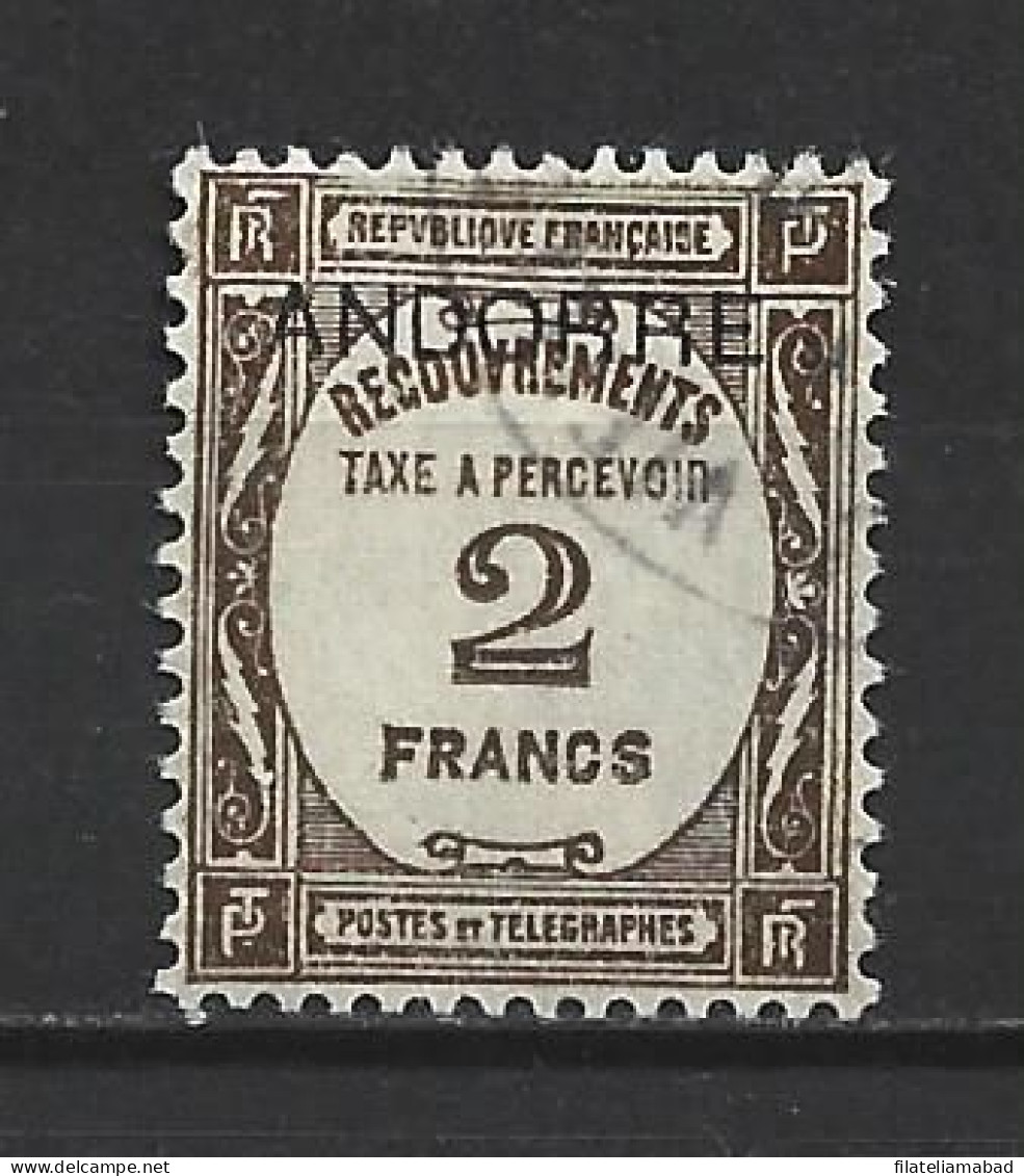 ANDORRA C. FRANCES SELLOS DE TAXA Nº 14 USADO MUY BONITO Y MUY DIFIZIL (S.11) - Used Stamps