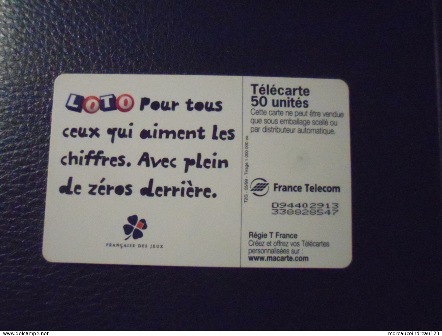 Télécarte Loto "Club 44" - Jeux