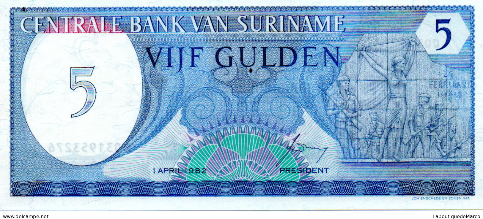 Surinam - Pk N° 136 - 5 Gulden - Suriname