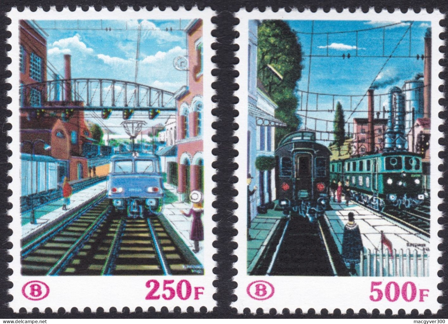 BELGIQUE, 1985, Chemins De Fer ( COB TR459-460 **) - Mint