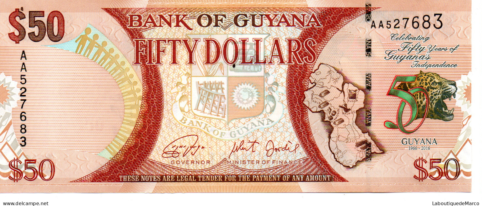 Guyana - Pk N° 41 - 50 Dollars - Guyana