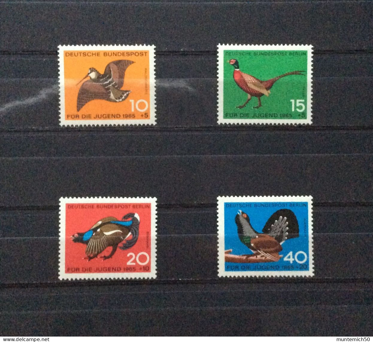 Germany FRG BRD 1965 Youth Birds Complete Set 4v MNH - Ungebraucht