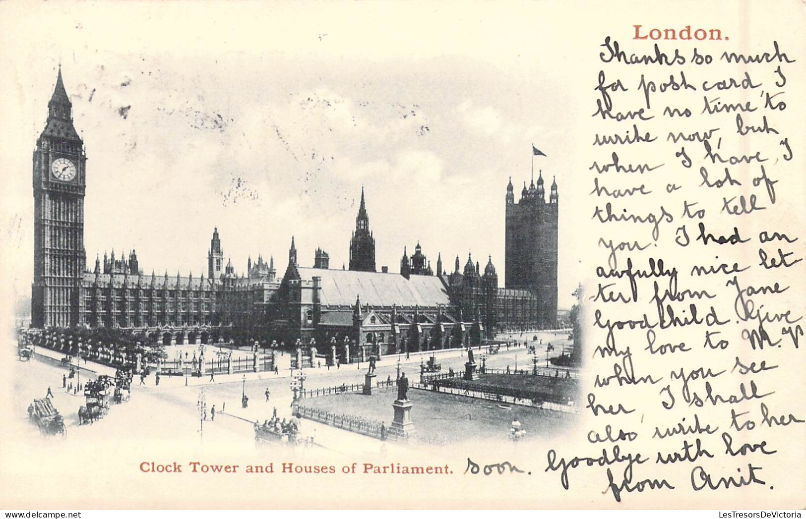 ANGLETERRE - London - Clock Tower And Houses Of Parliament - Carte Postale Ancienne - Andere & Zonder Classificatie