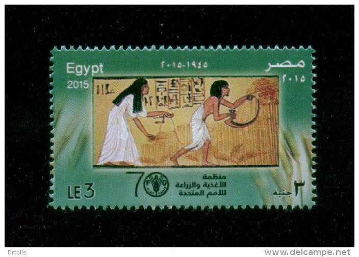 EGYPT / 2015 / UN / FAO / ANCIENT EGYPTIANS HARVESTING GRAIN / SENNEDJEM'S TOMB / EGYPTOLOGY / MNH / VF - Neufs