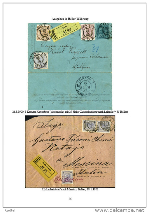 Rekozettel Und Einschreibebelege Von Krain Als österr.Kronland 1886 - 1918 - Philatelie Und Postgeschichte