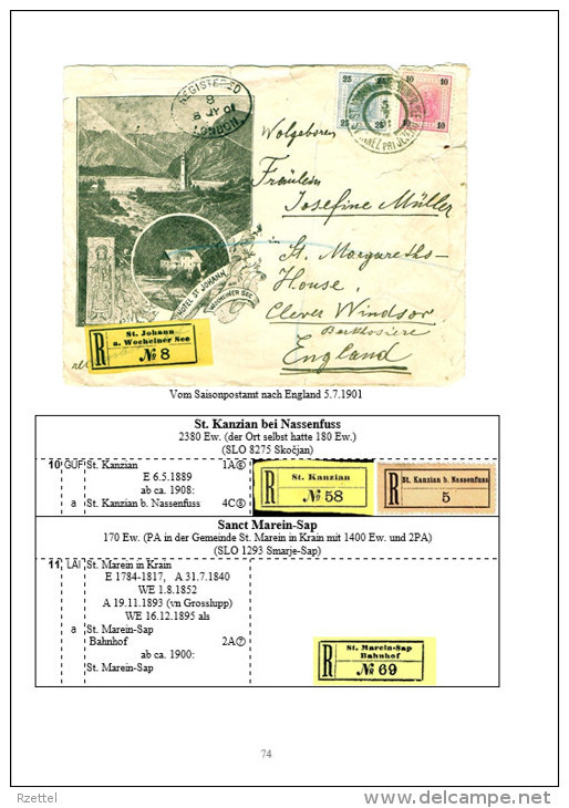 Rekozettel Und Einschreibebelege Von Krain Als österr.Kronland 1886 - 1918 - Philatelie Und Postgeschichte