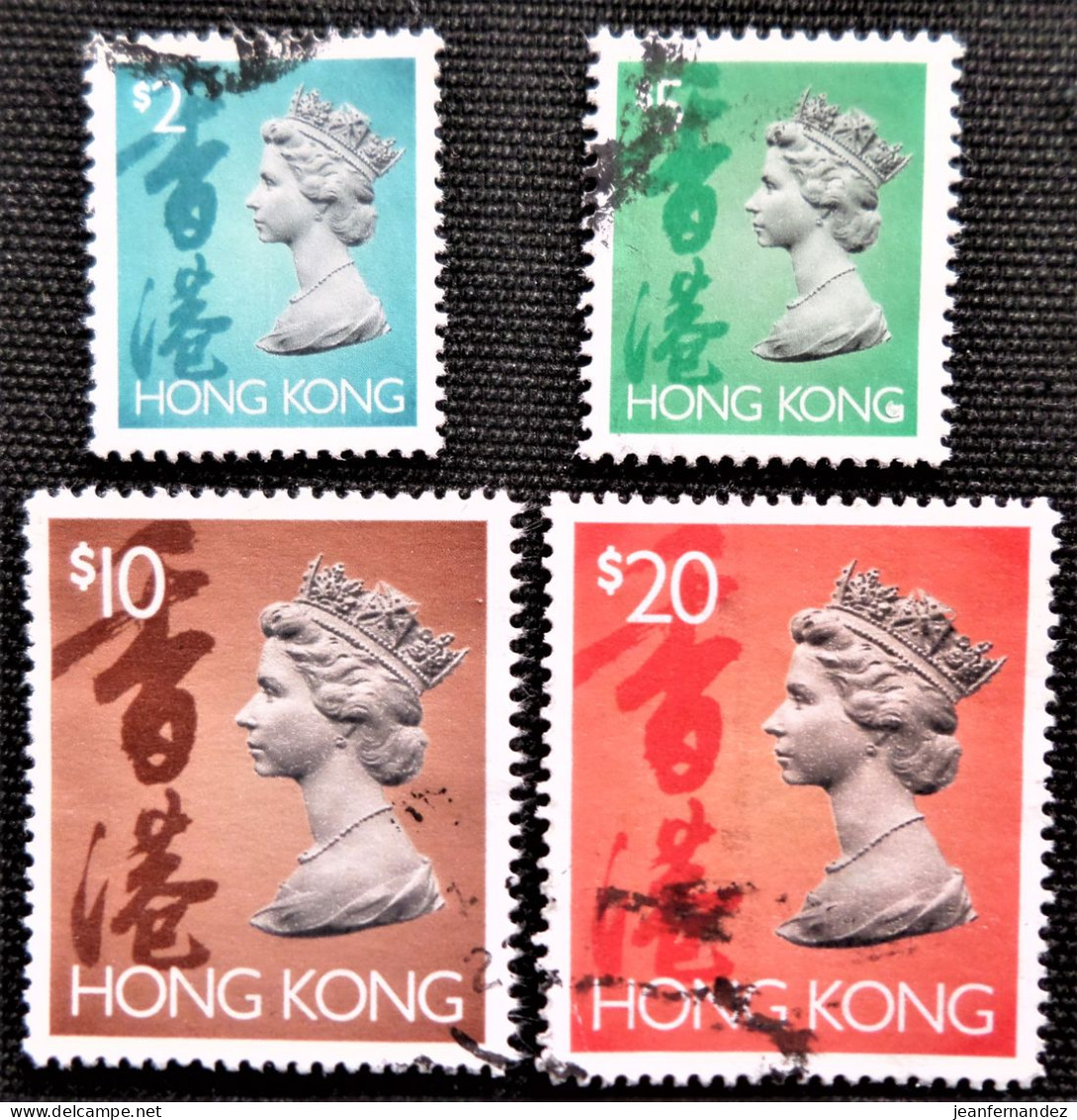 Grande-Bretagne (ex-colonies & Protectorats) > Hong Kong 1992 Queen Elizabeth II  Stampworld N° 670_672 à 674 - Usados