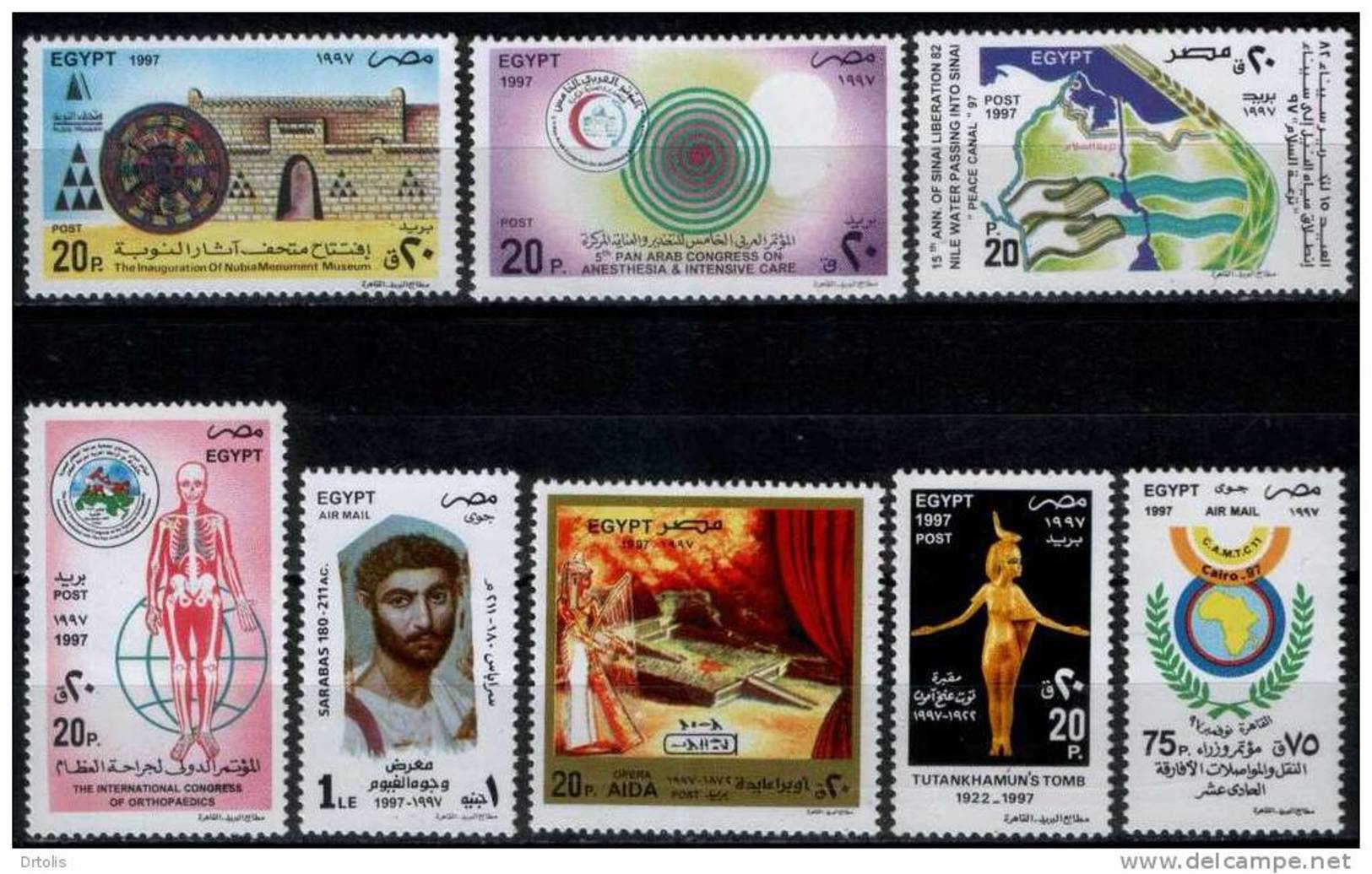 EGYPT / 1997 / COMPLETE YEAR ISSUES / MNH / VF / 9 SCANS . - Nuovi