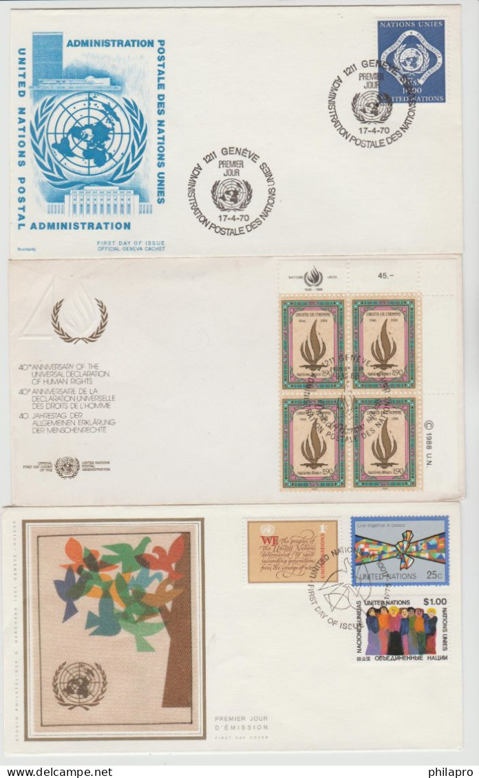 ONU / NATION UNIS  Lot  5 FDC   Réf  905 T - Other & Unclassified