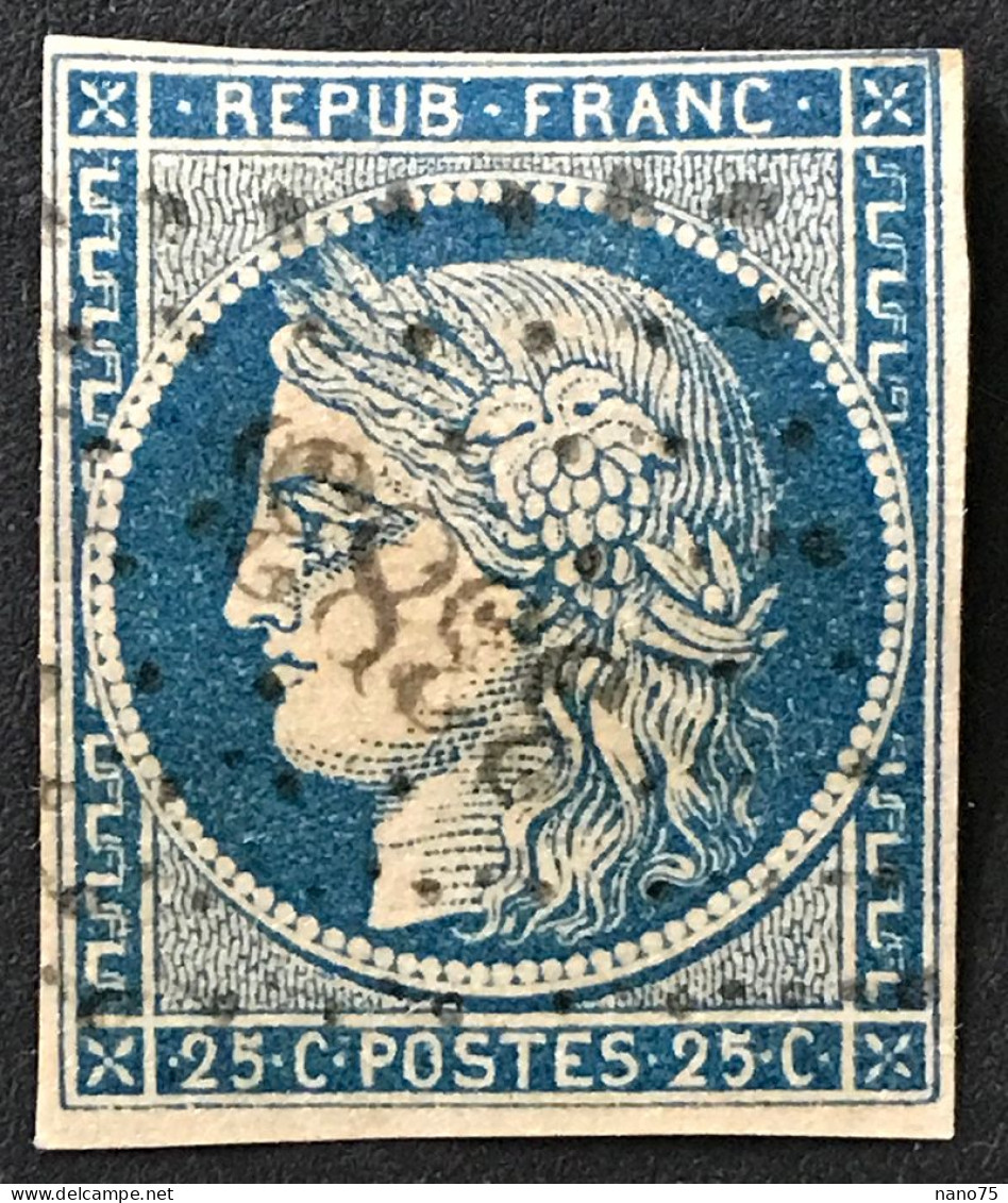 N°4 - 25 C. Bleu - 1849-1850 Cérès - Obl. PC 3383 (Toulouse, Haute-Garonne) - Pas D'aminci - TB - 1849-1850 Ceres