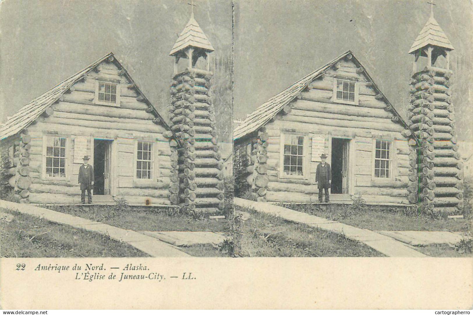 Stereographic Image North America USA AK - Alaska > Juneau Church - Juneau