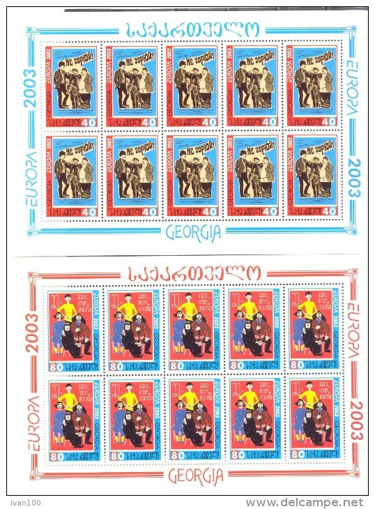 2003. Georgia, Europa 2003, 2 Sheetlets, Mint/** - Georgien