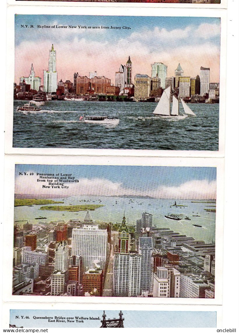 New York City USA Dépliant Postal Souvenir Folder 20 Vues 1927 Timbre Washington Rouge 2 Cents Bon état - Manhattan