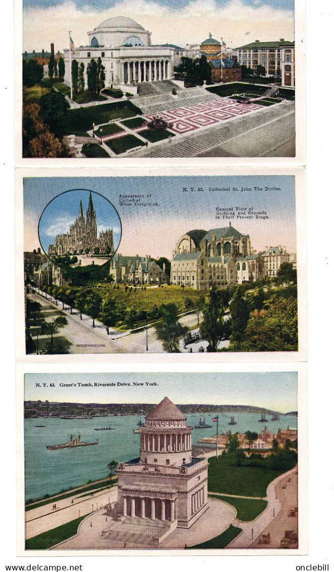 new York city USA dépliant postal souvenir folder 20 vues 1927 timbre washington rouge 2 cents bon état