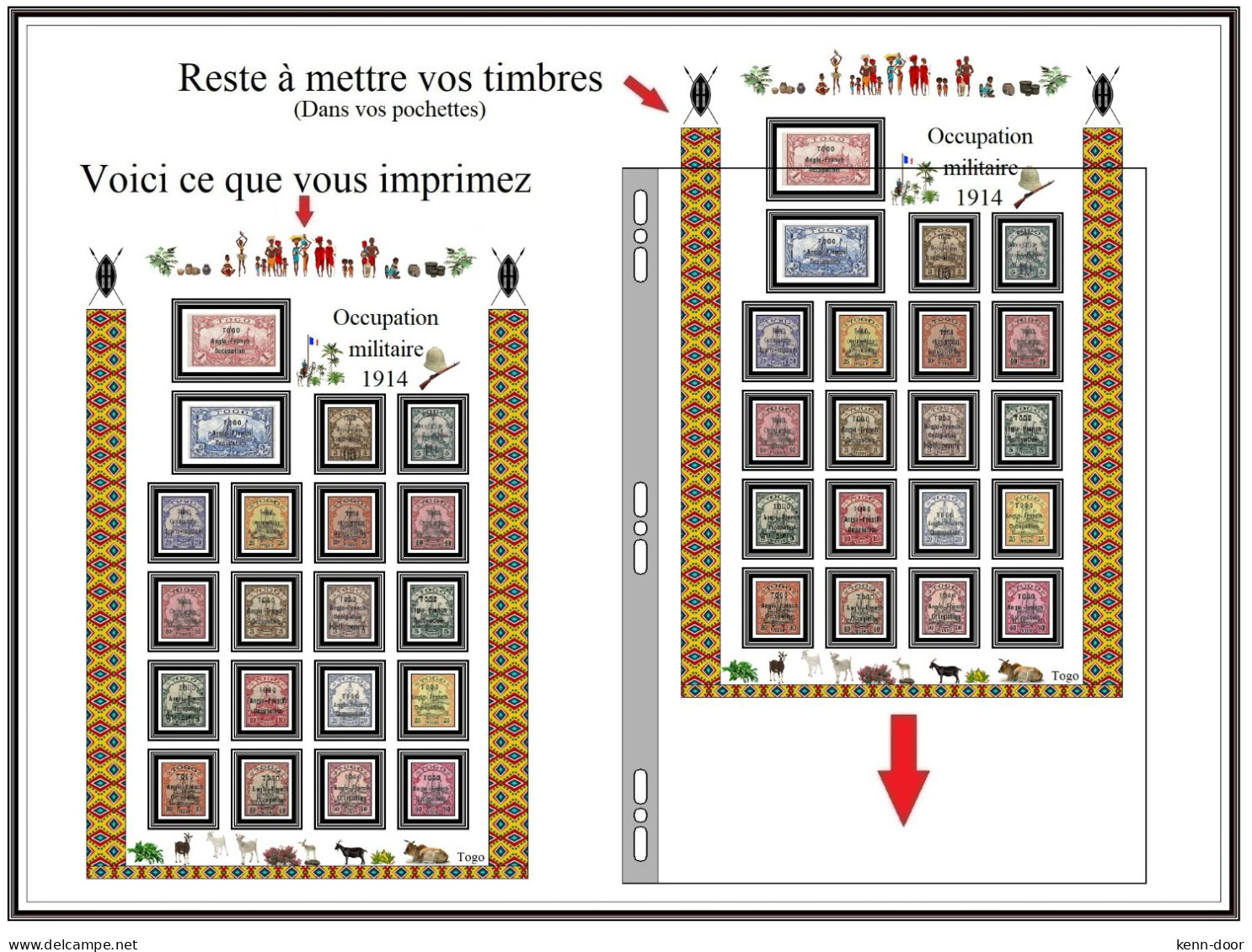 Album de timbres à imprimer    TOGO