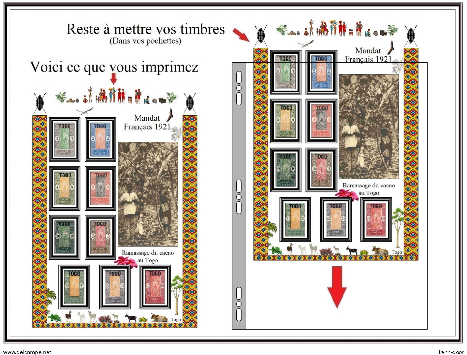 Album de timbres à imprimer    TOGO