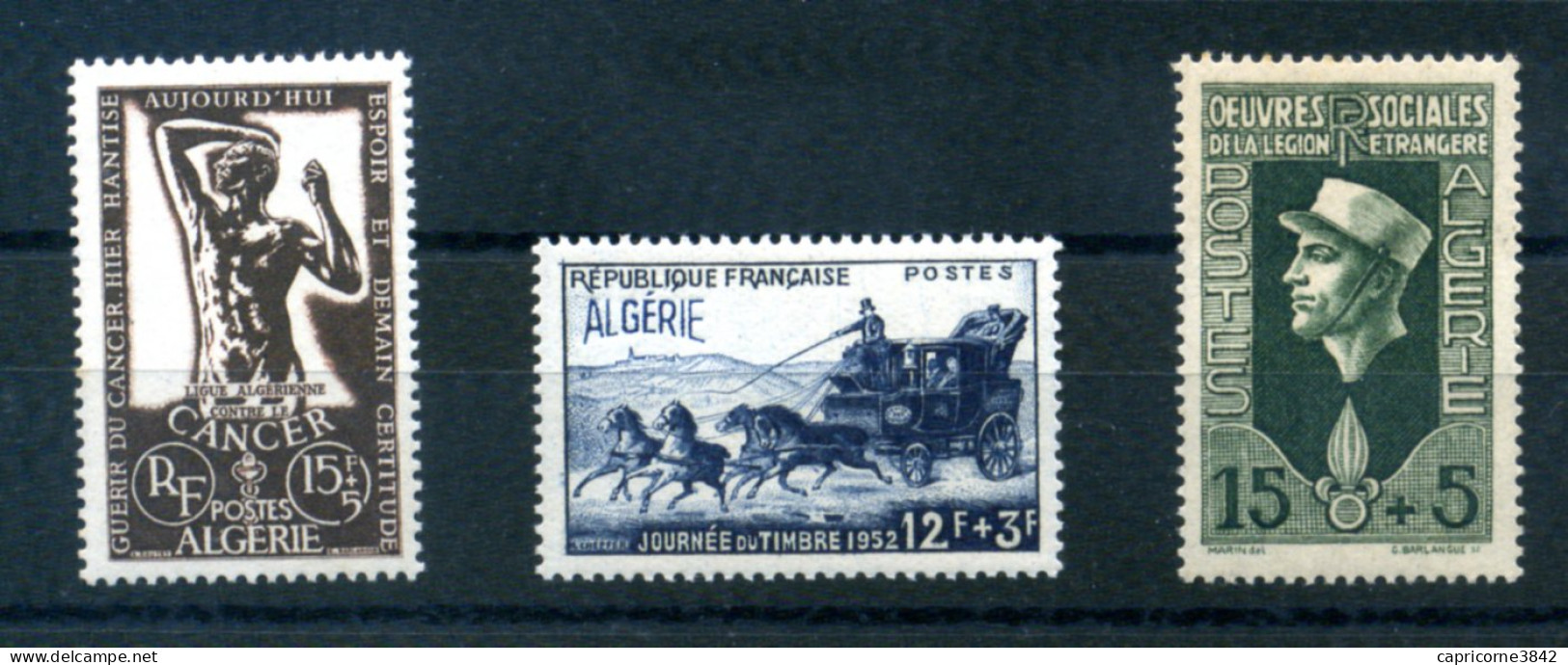 Algérie - 3 Timbres Neufs à Surtaxes N° 283 - 294 - 332 - Unused Stamps