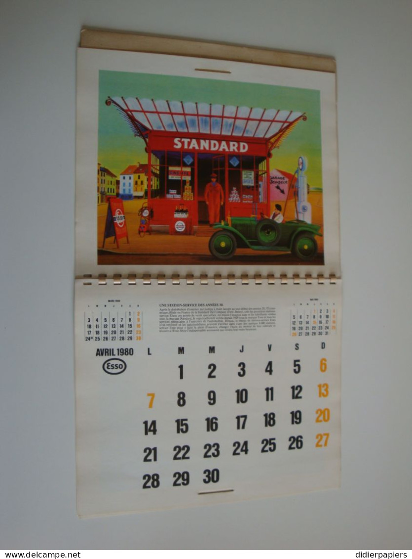 Calendrier 100 Ans D'Histoire En France ESSO,1980,dessins De Pierre Paul Darigo - Grand Format : 1971-80