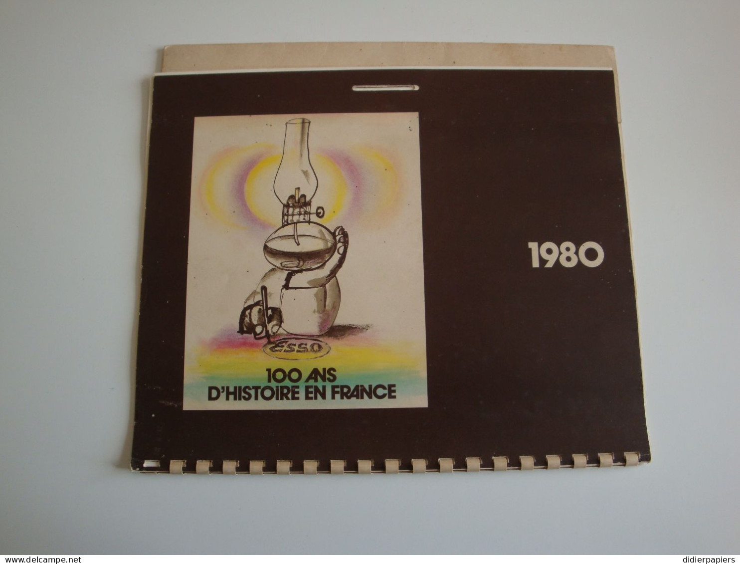 Calendrier 100 Ans D'Histoire En France ESSO,1980,dessins De Pierre Paul Darigo - Formato Grande : 1971-80