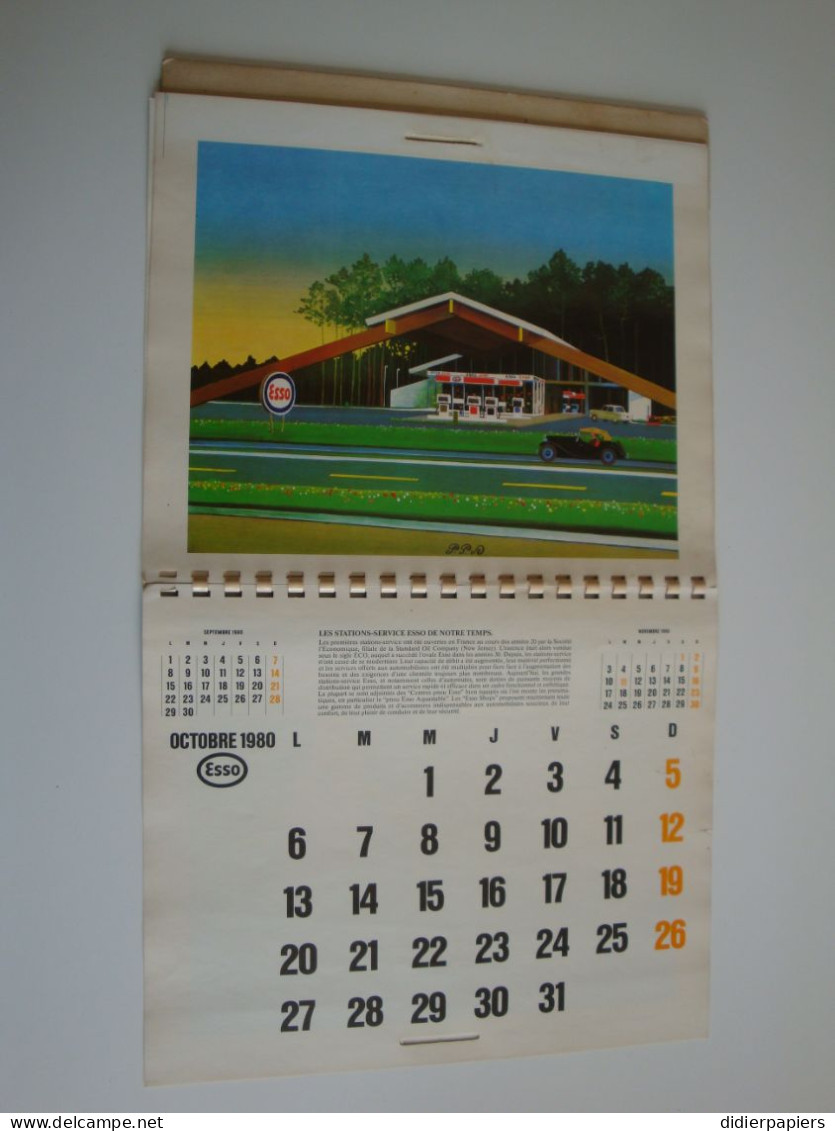 Calendrier 100 Ans D'Histoire En France ESSO,1980,dessins De Pierre Paul Darigo - Formato Grande : 1971-80